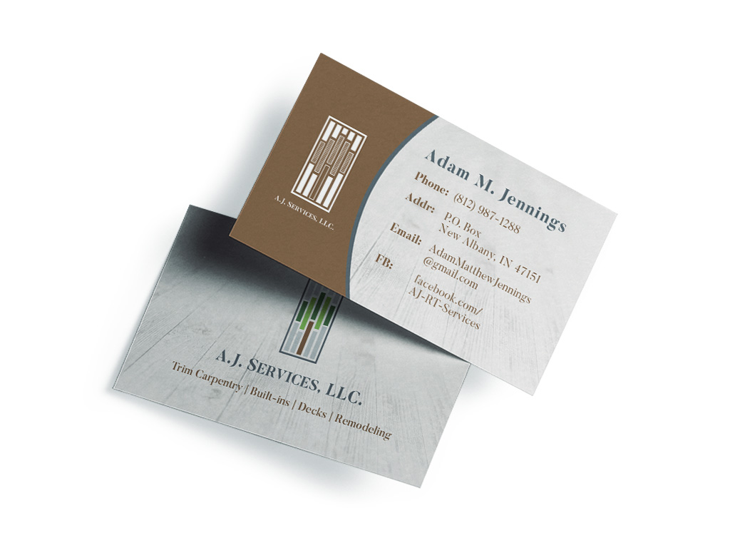 AJ Services business card presentation
